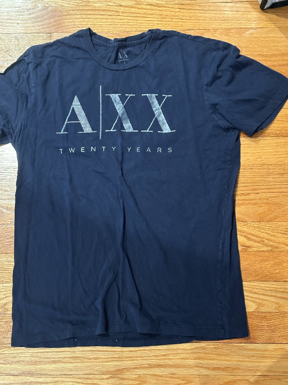 Armani Exchange Navy Graphic 'A|X Twenty Years' Tee